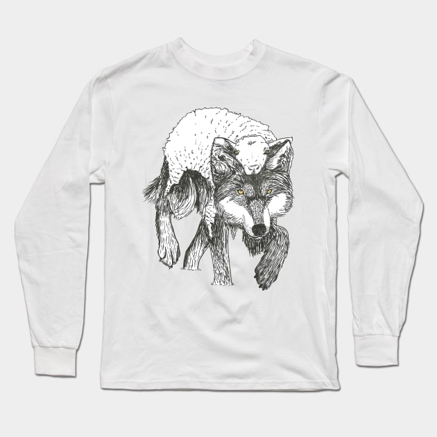Wolf in Sheep Clothing Long Sleeve T-Shirt by Créa'RiBo